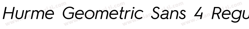 Hurme Geometric Sans 4 Regular字体转换